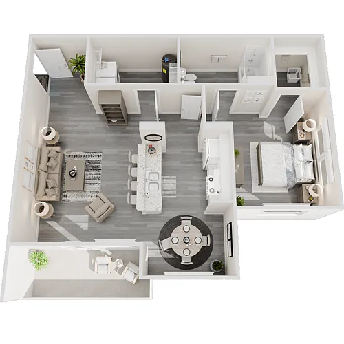 Floor plan 1 Bed 1 Bath