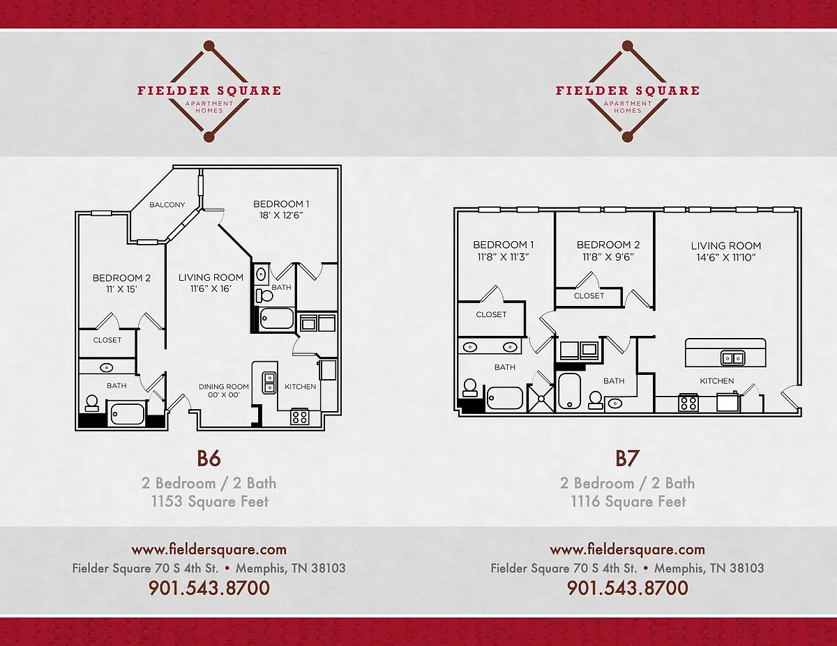 Floor plan B7 Two Bedroom