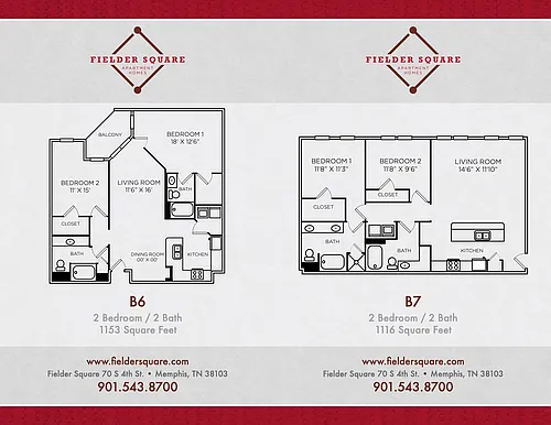 Floor plan B7 Two Bedroom