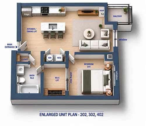 Floor plan 202-302-402