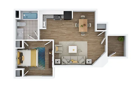 Floor plan 1x1A