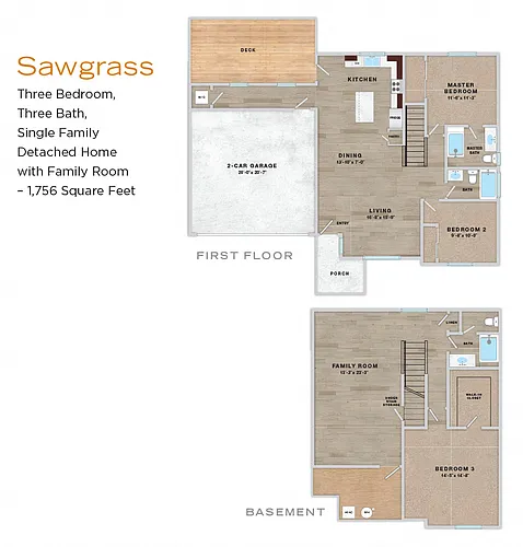 Floor plan Fairway - Sawgrass 3/2.5