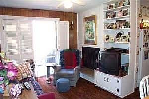 Family room with fireplace