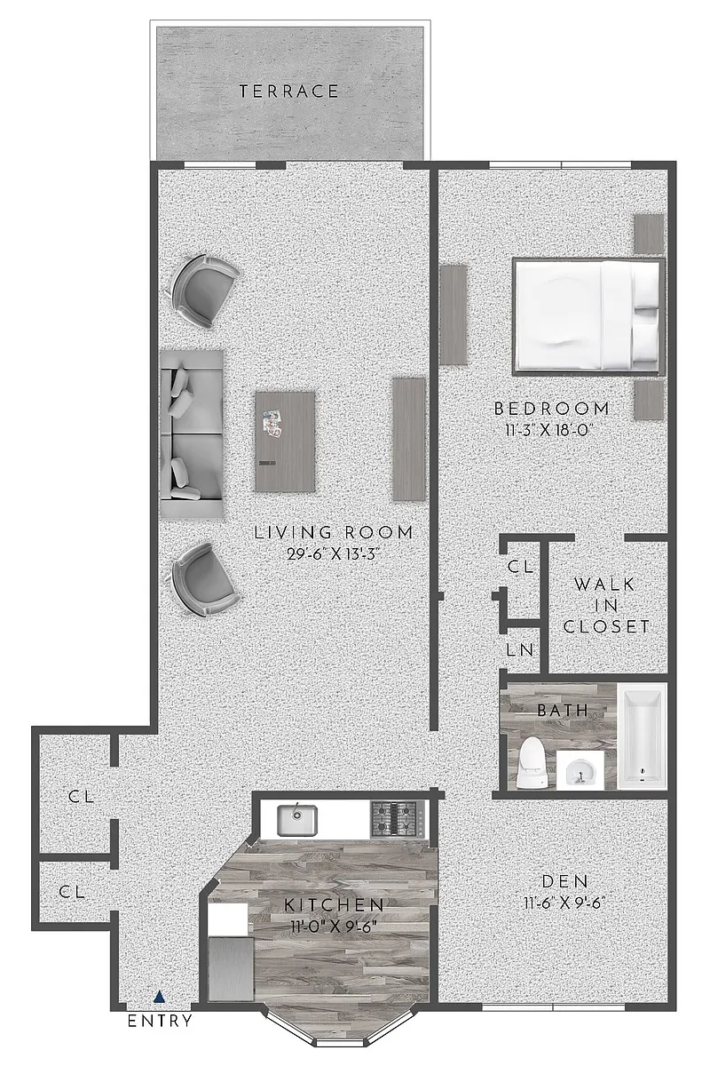 Floor plan A3 1x1D