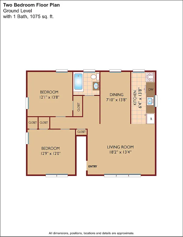 Floor plan $1.99/sq.ft. - Two Bedroom