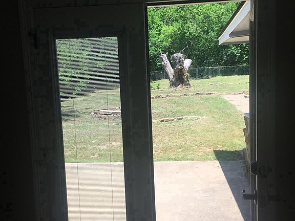 Backyard view from master bedroom and porch