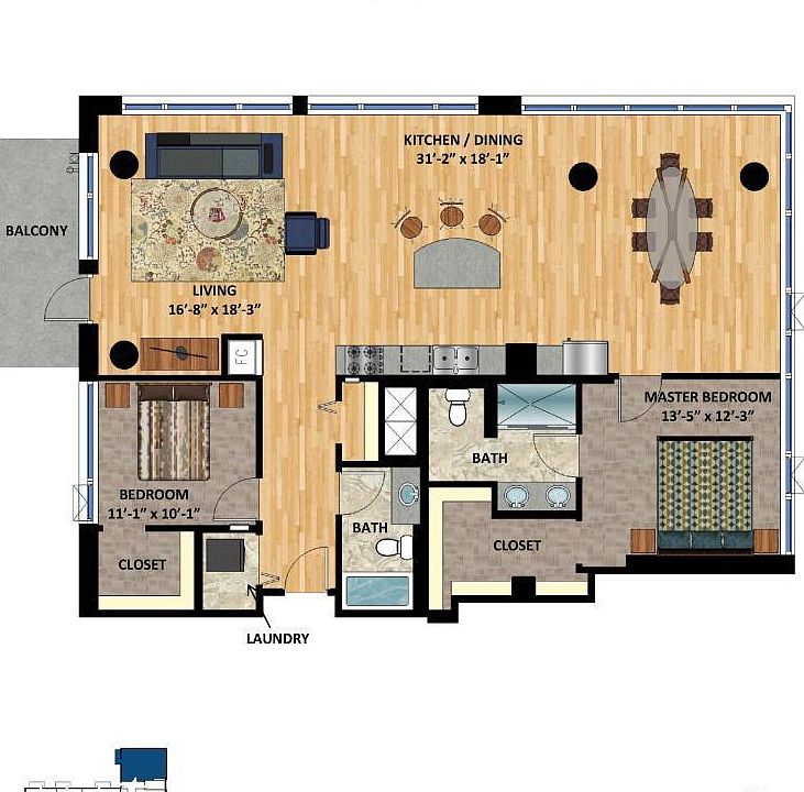 1st image of 740 Portland Ave #701
