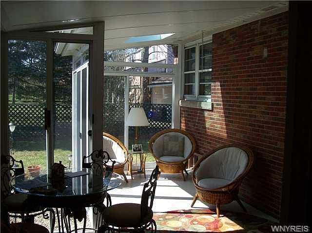 Sun room views backyard