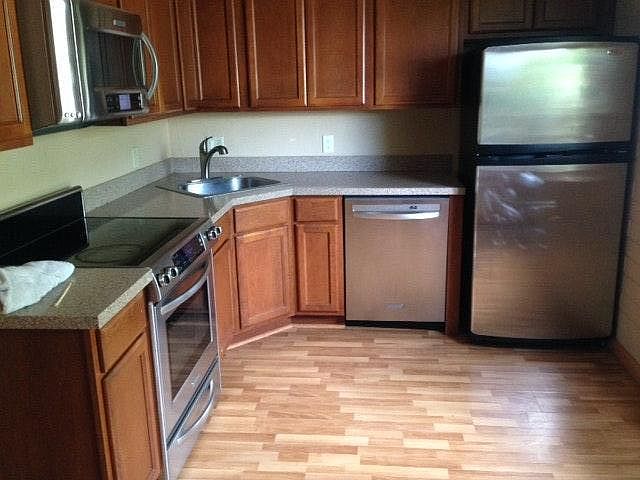 Kitchen with granite countertops