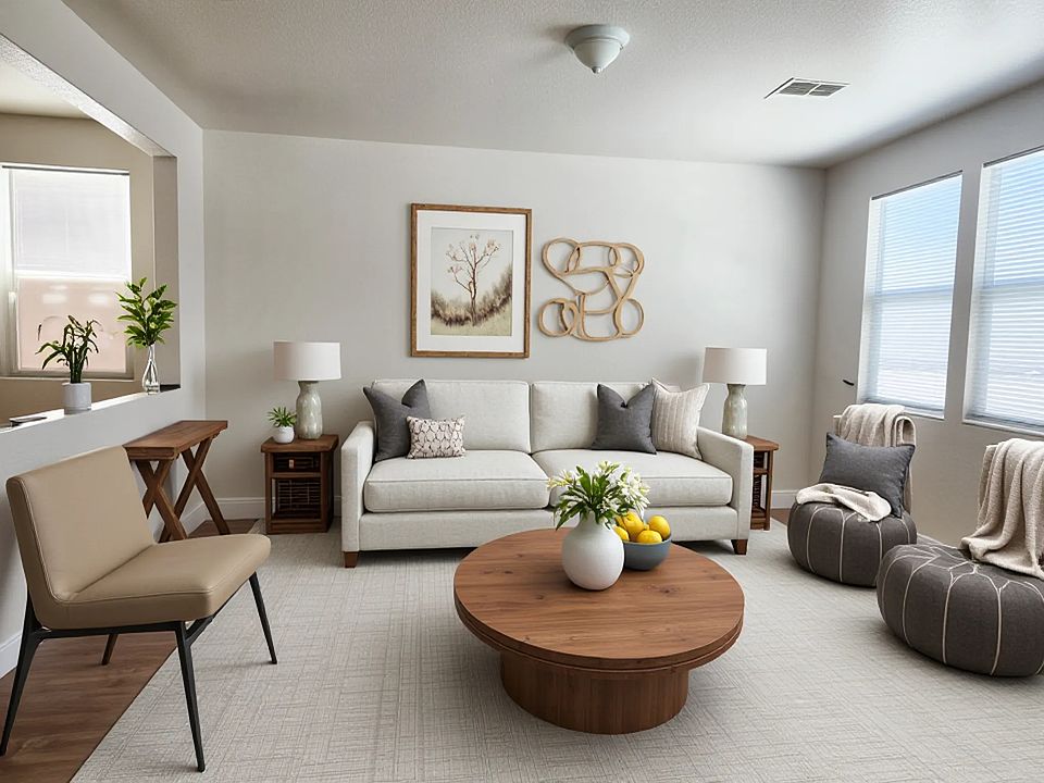 Virtually staged- Living room