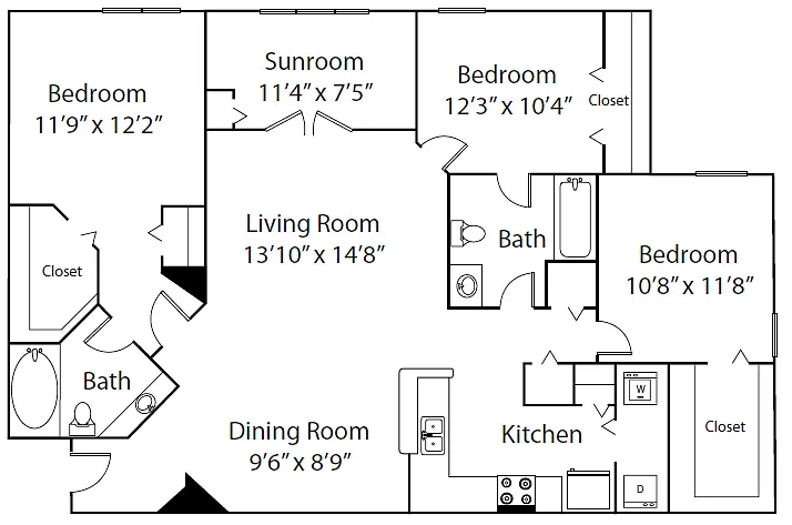 Floor plan Augusta - Sunroom