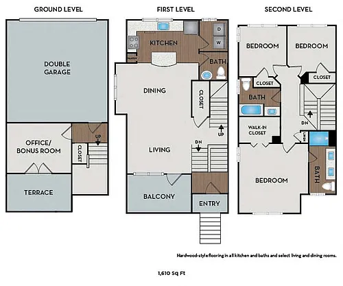 Floor plan Biltmore Townhome + Office