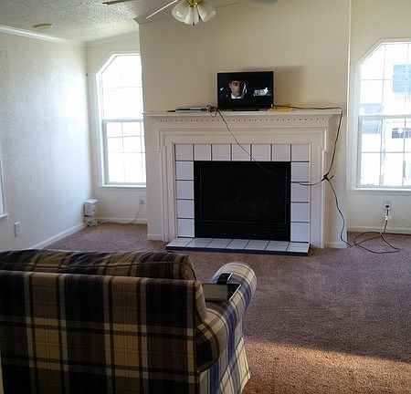 Open concept with large living room
						:
						Gas fireplace...Have a fire going at the touch of a button Lots of natural light