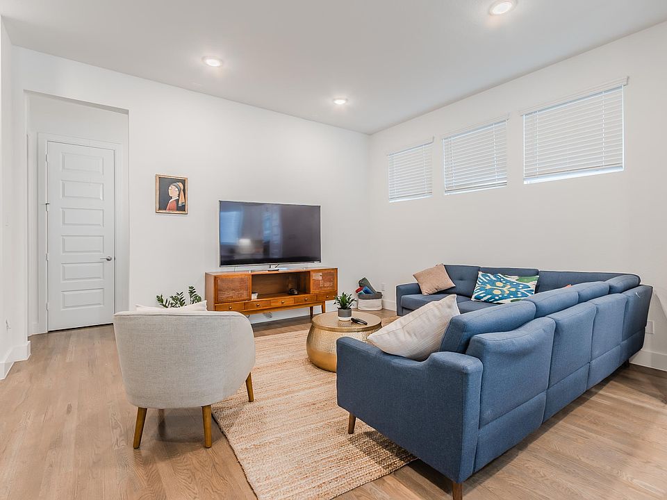 Open living area with smart TV