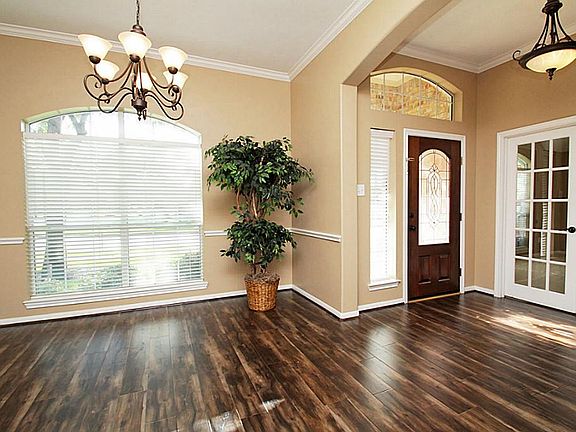 Entry with french doors to study