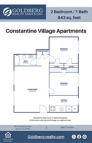 Floor plan Two Bedroom