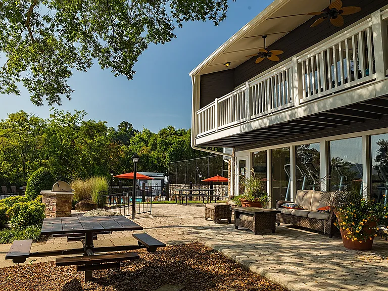 Poolside Picnic Tables