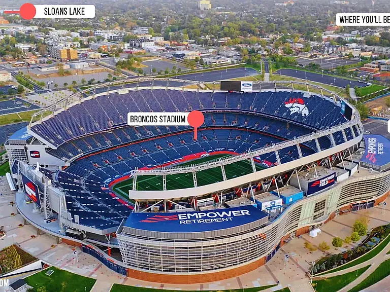 9 Minute Walk to Broncos Stadium