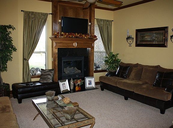 Open Living Area w/ Cozy Fireplace