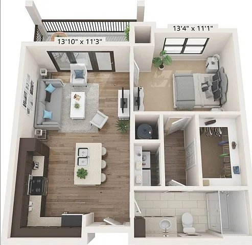 A1-V2 | 1x1 | 678 sq ft A1-V2 | 1x1 | 678 sq ft