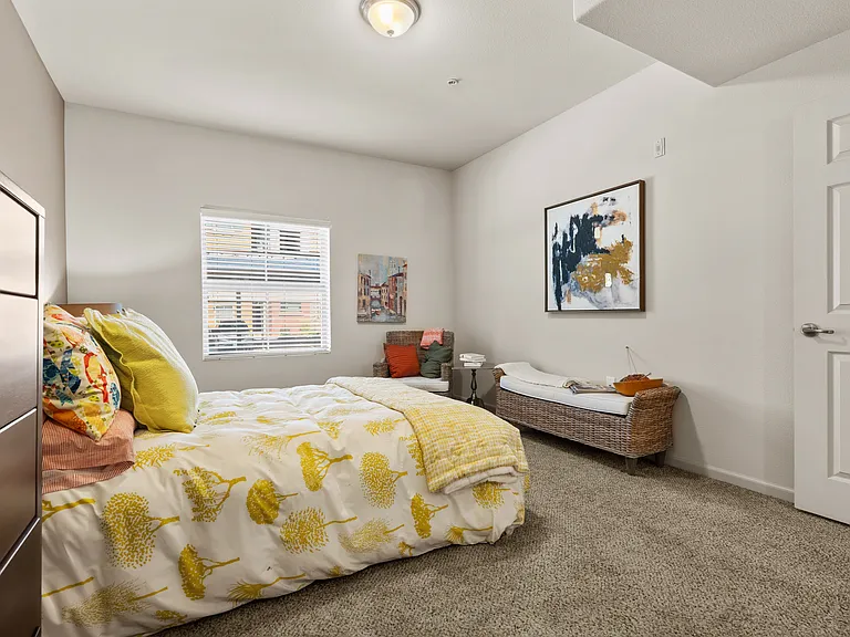 Large bedroom view from walk-in closet