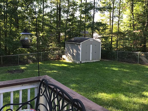 Shed off back deck 