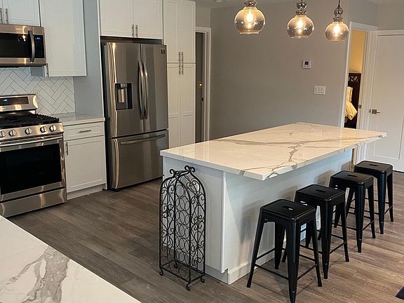 Open kitchen with large island