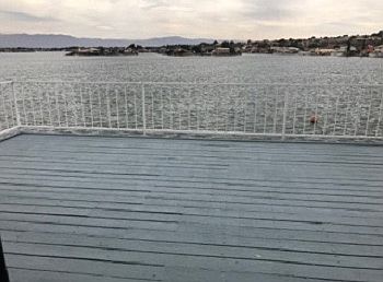 Looking out from master deck