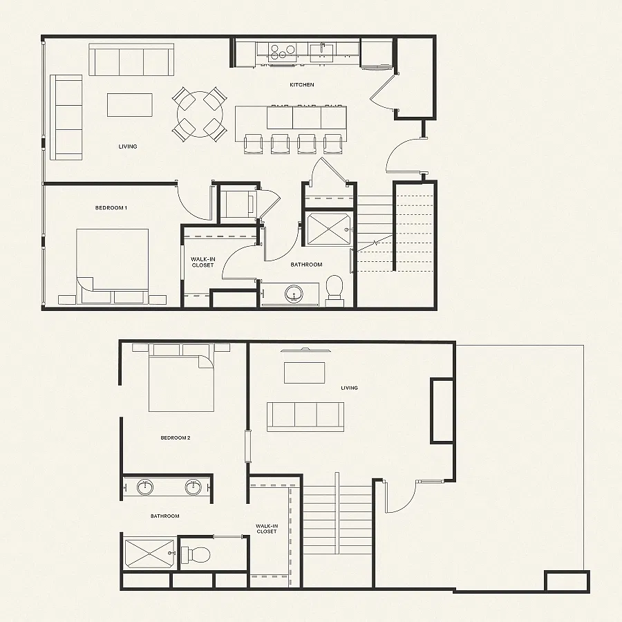 Floor plan L1- Two Bedroom Penthouse