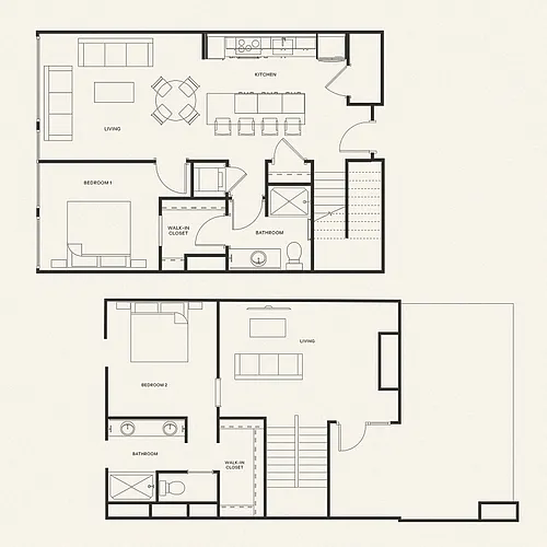 Floor plan L1- Two Bedroom Penthouse
