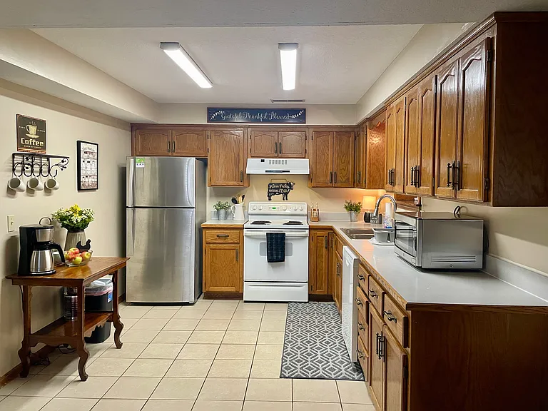 Open kitchen area