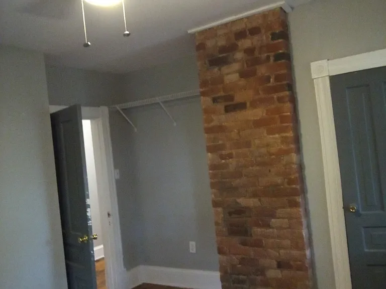 rear bedroom view into hall
