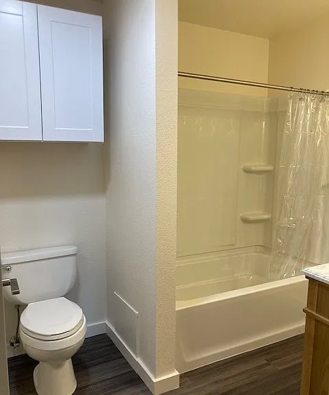 Bath tub/shower and toilet