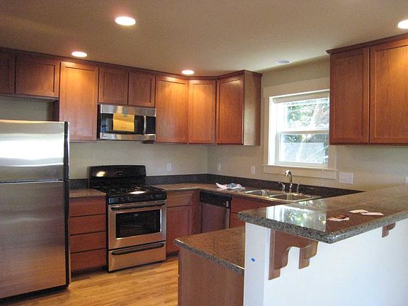 Granite counter top with sitting area