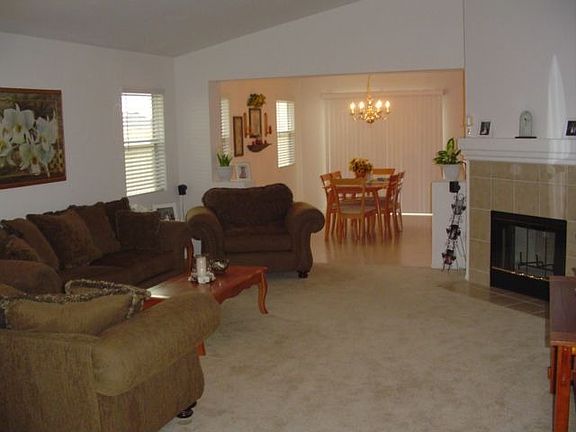 living room with cathedral ceiling