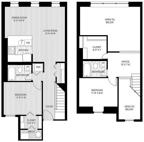 Floor plan 2 Bed 2 Bath - Den - Bi-Level