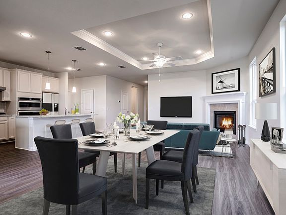 Dining area overlooking gathering room