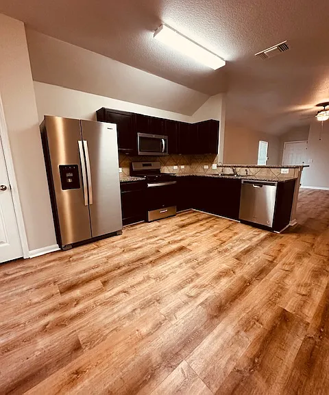 Kitchen from back corner