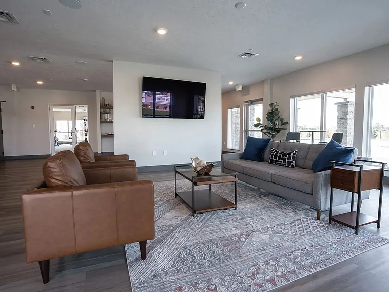Lounge area at the clubhouse at The Harbor.
