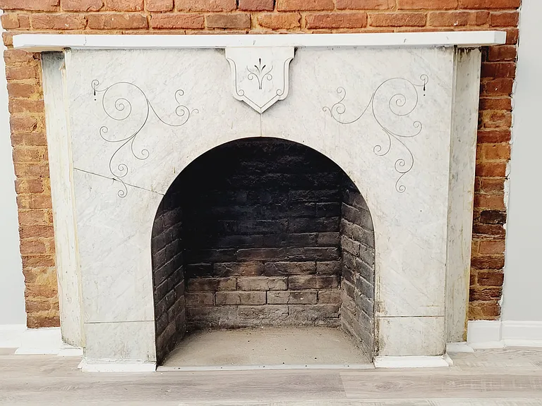 Nicely detailed faux fireplace