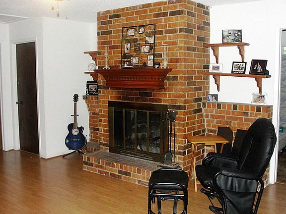 wood-burning fireplace