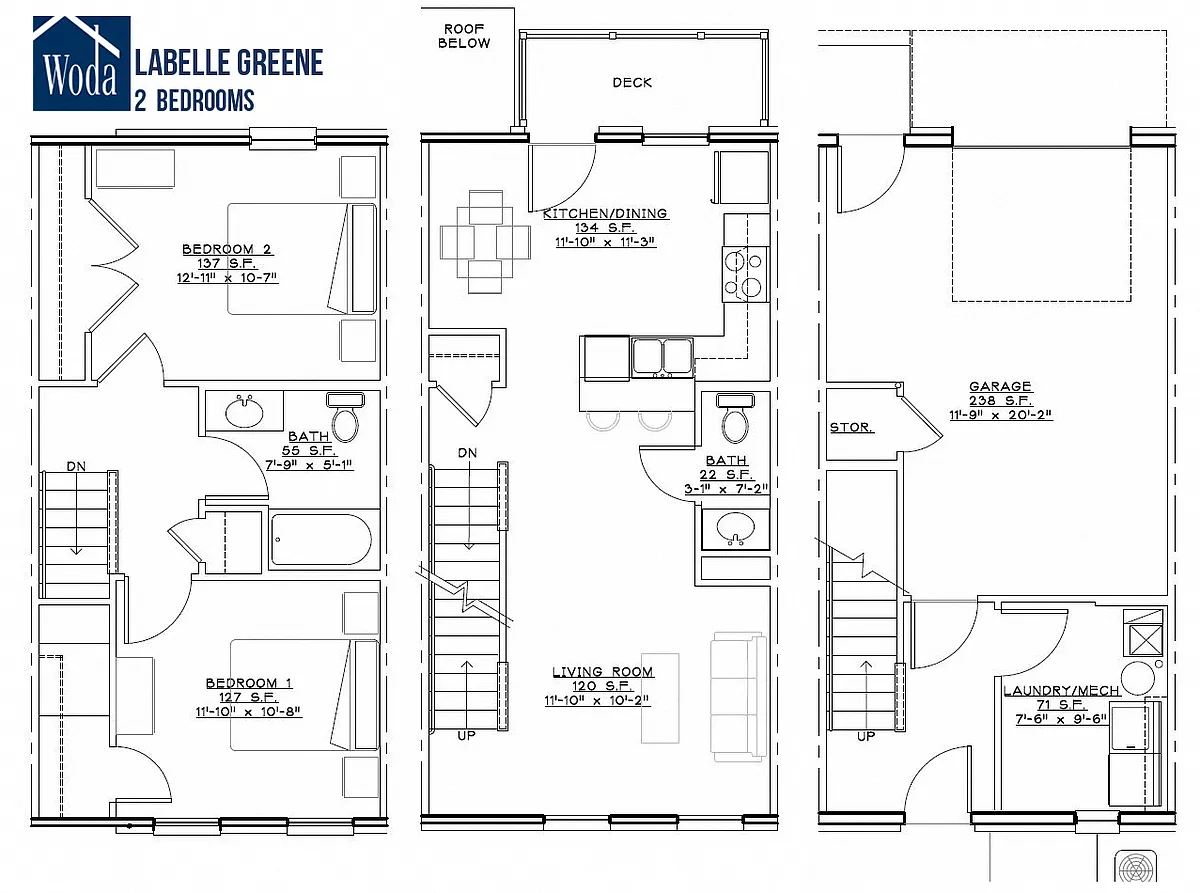 Floor plan Two Bedroom