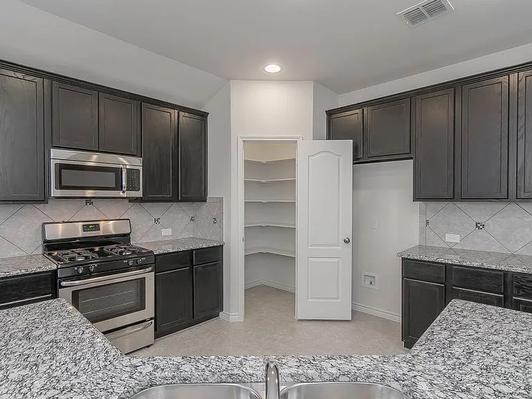 Kitchen with walk in pantry