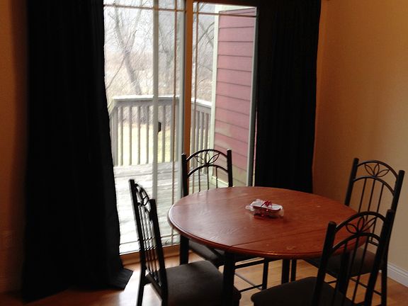 Dining area leading out to back deck