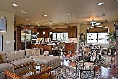 Large Open Family Room and Gourmet Kitchen