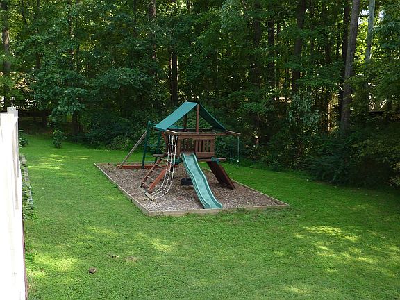 Side yard with playset