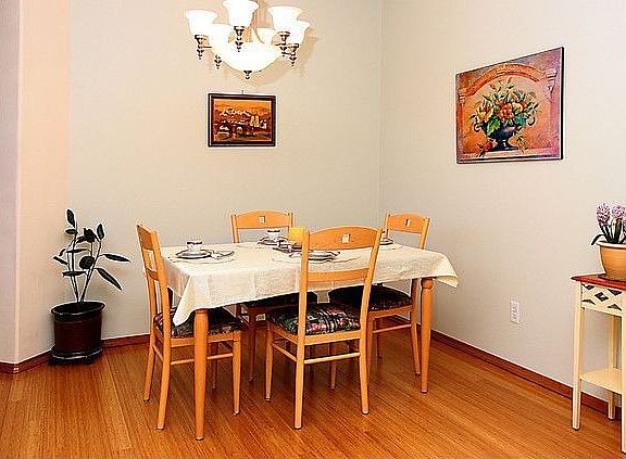 Nice size dining room, there is room for a hutch or china cabinet.