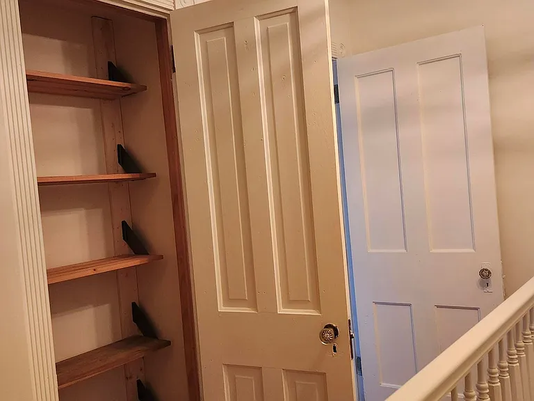 Linen closet for additional storage.
