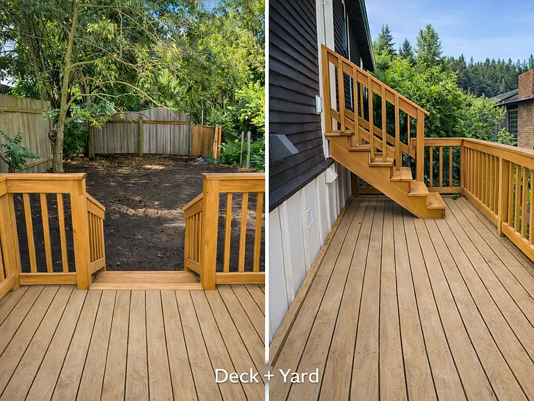 side deck leading to backyard