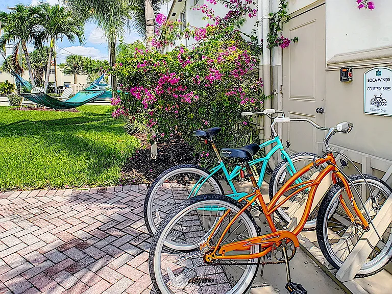 Embark on an adventure with our complimentary bike rentals, allowing you to explore charming Boca Raton at your leisure.